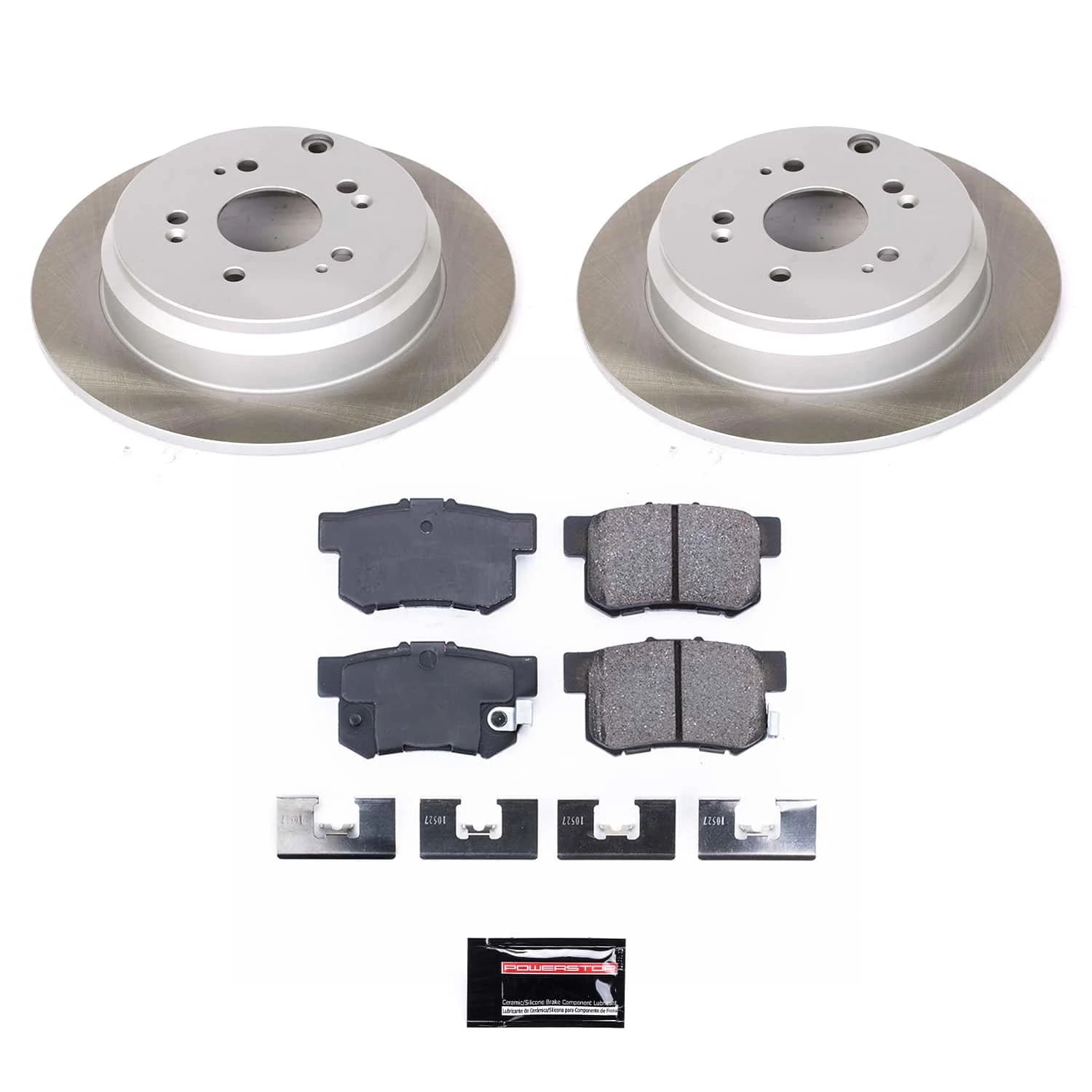 PowerStop Rear Semi-Coated Rotor and Low-Dust Ceramic Brake Pad Kit SC3098