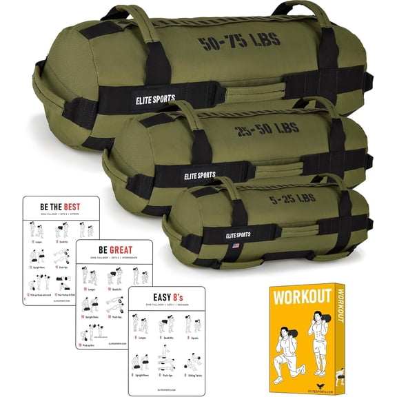 Workout Sandbag for Versatile, Intensive Core Muscles Fitness, Strength Training with Strategic Handle Placement (Unfilled)