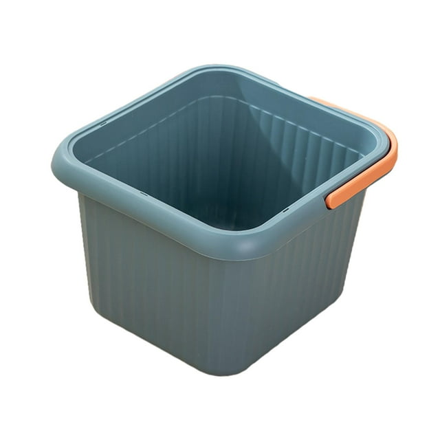 MERIGLARE Foot Bath Basin 23.5cm Deep Foot Soaker Tub Home Use 154Pcs Small and Big Raised Blue