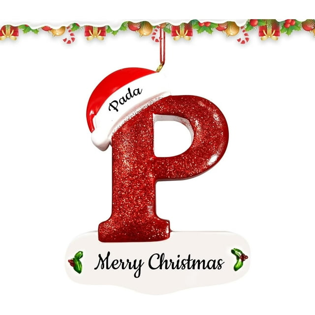 Adornos navideños de resina personalizados, colgante de árbol de Navidad con nombre DIY, colgante de letra navideña con texto personalizado, personaliza tus adornos navideños con el nombre de tu famil