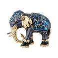 thumbnail image 5 of Grofry Unisex Brooch Rhinestone Decor Retro Oil-drip Enamel Elephant Shape Anti-slip Suit Coat Collar Hat Scarf Decoration Clothes Pin Party Prom Bride Wedding Garment Jewelry, 5 of 8