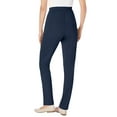 thumbnail image 3 of Woman Within Women's Plus Size Elastic-Waist Soft Knit Pant Pant, 3 of 6