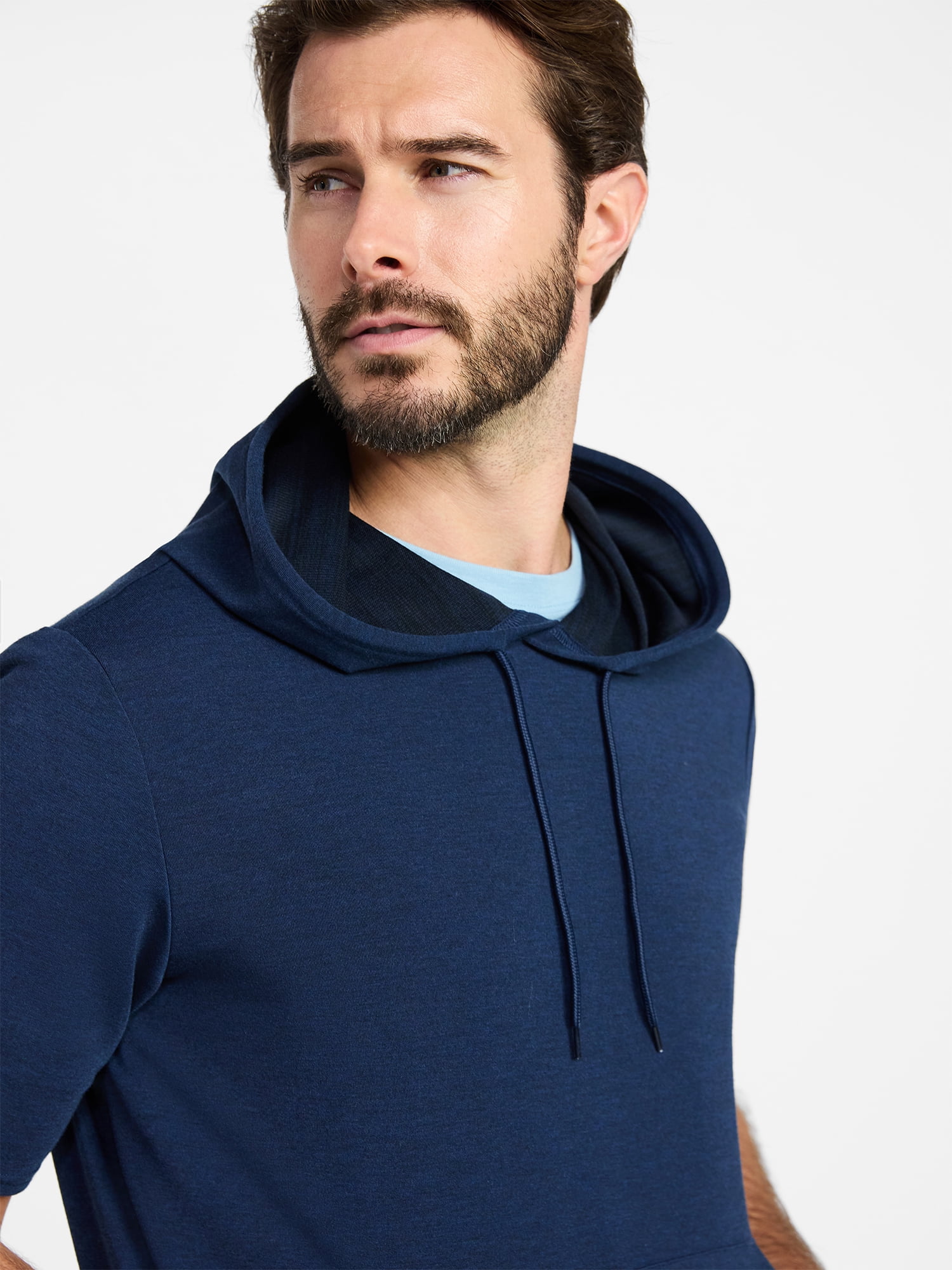 Athletic Works Men's and Big Men's Performance Coach Style Short Sleeve Hoodie Sweatshirt, Sizes XS-5XL