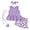 Purple, variant on Younger Tree Baby Girl Outfits Summer Sleeveless Bow Vest Top Print Shorts Clothes Set with Bag and Headband for 2-3T