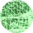 thumbnail image 1 of Ahgly Company Indoor Round Abstract Emerald Green Modern Area Rugs, 3' Round, 1 of 4