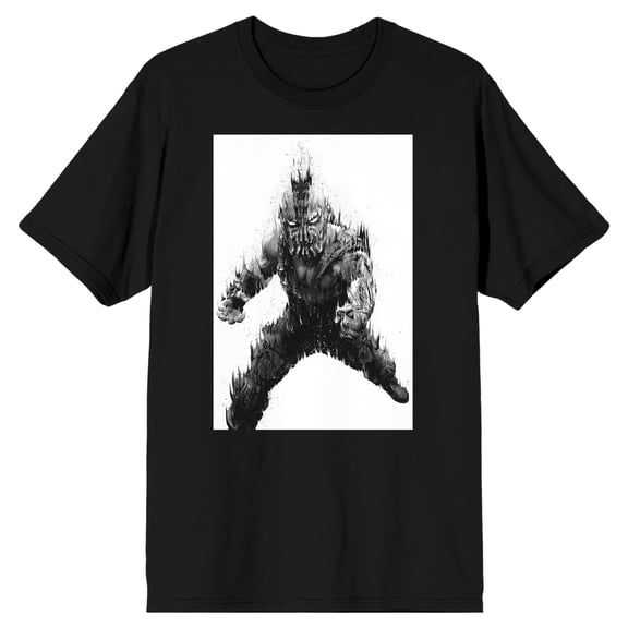 Dark Knight Trilogy Bane Villain Men's Black Graphic Tee-Large