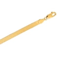 thumbnail image 3 of Ritastephens Sterling Silver Gold Overlay Shiny Herringbone Chain Necklace 5mm 16", 3 of 7