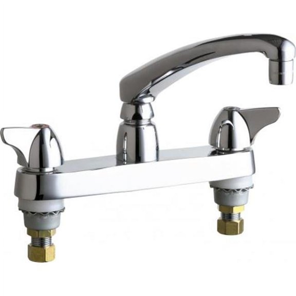 Chicago Faucets 1100-E35ABCP Hot and Cold Water Sink Faucet , Polished Chrome