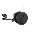 thumbnail image 4 of 2-inch Desktop Power Grommet with AC Outlet and USB-A/USB-C Ports in Black, 4 of 6