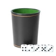 thumbnail image 4 of Tasses en cuir en cuir avec 5 bars de dés, 4 of 7