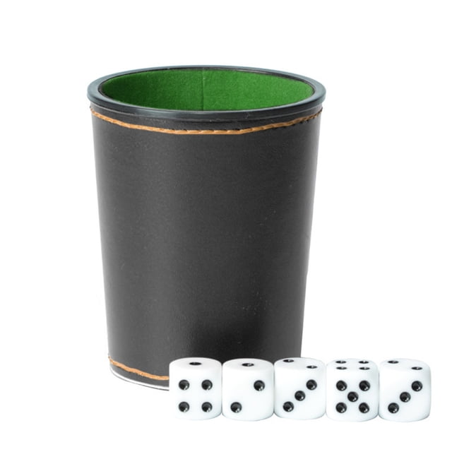 Vasos de dados de cuero de PU con barra para 5 dados Vaso de dados para entretenimiento KTV
