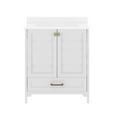 thumbnail image 5 of Flash Furniture Haven 30" Bathroom Vanity with Sink and Storage Cabinet White/Gold (FSBN430KDWHHGD), 5 of 11