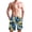 Blue And Yellow Camouflage, variant on Dailycode Men's Quick Dry Swim Trunks Beach Shorts Casual Summer Board Shorts with Pockets, Hand Painted Tropical Leaf