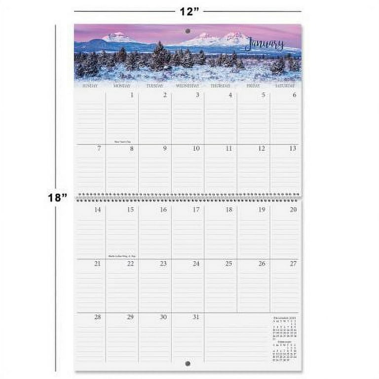  Spiral Scrapbook 2024 Wall Calendar, create your own