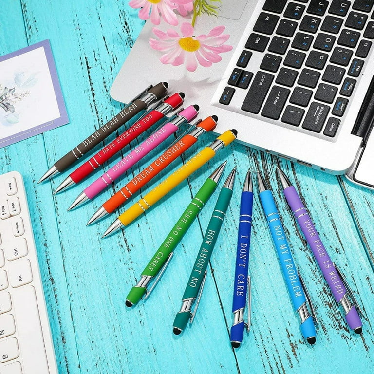Airpow Personalized Pens Office Pen Funny Insult Pen Decorative Ballpoint  Pen Office Pen (10 Pieces)（10Ml） Personalized Pens Smooth Writing