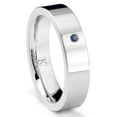 thumbnail image 1 of Titanium Kay Cobalt Xf Chrome 6MM Solitaire Sapphire High Polish Pipe Cut Comfort Fit Wedding Band Ring Sz 11.5, 1 of 4