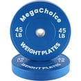 thumbnail image 1 of Rubber Bumper Weight Set - 2 Inch Barbell Plates for Home Gym Strength Training, 1 of 8
