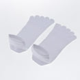 thumbnail image 5 of Yunhgft Mens Toe Socks Five Finger Cotton Crew Sock Men's Sports Running Ankle Toe Socks White, 5 of 9