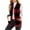 Wine, variant on Patlollav Women's Plaid Print Cardigans Open Front Sleeveless Plush Coat Tops
