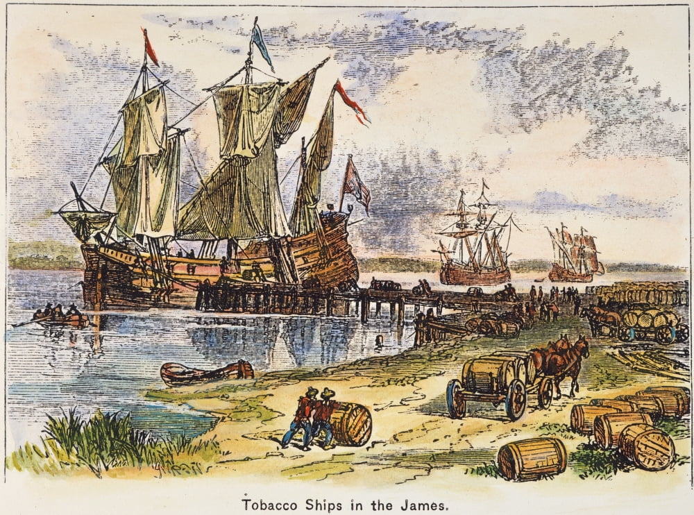 Tobacco Ships 1600S Nenglish Tobacco Ships Loading In The James tobacco-ships-1600s-nenglish-tobacco-ships-loading-in-the-james