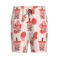 thumbnail image 4 of Wukai Milk Tea Men’s Short Pajama Pants With Pockets Soft Sleep Pj Shorts for Men-X-Large, 4 of 6