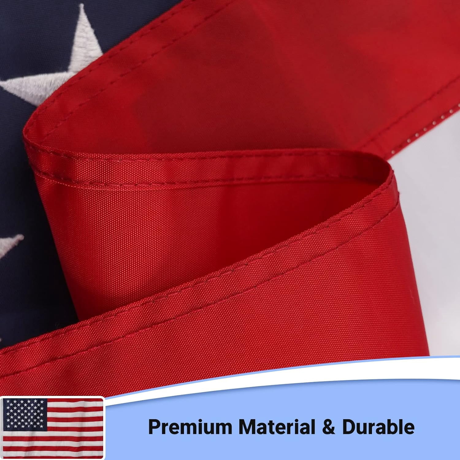 FLAGWIN 4x6 ft American Flag Outdoor, US Flags Heavy Duty Polyester Longest Lasting, Embroidered Stars Sewn Stripes with 2 Brass Grommets United States Flag, Premium USA Flag Banner 4x6 Foot