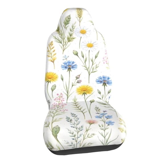 Wildflower Botanical Car Seat Covers Stretch Car Seat Protectors Universal Fit