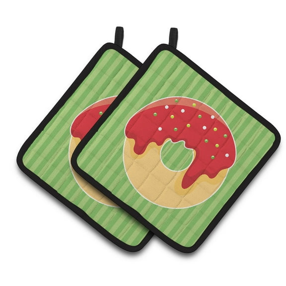 Caroline's Treasures Christmas Donut Pair of Pot Holders
