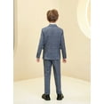 thumbnail image 2 of Wehilion Boys' Suits Slim Fit with Adjustable Waist, Boys Formal Suit Set Colorful Suit, Boys Tuxedo Suit 5PCS, 2 of 5