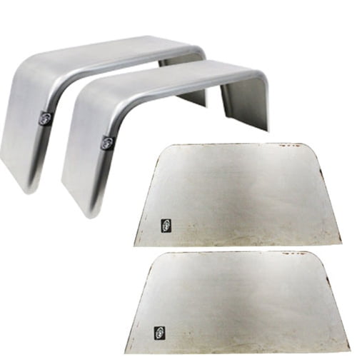 Pair of Square Single Fenders (14"-16" wheels) & Fender backs T68SEX2WFB