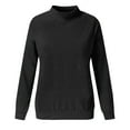thumbnail image 4 of Black Womens Sweatshirt Crewneck Sweatshirts Women Fleece Sweatshirt with Pocket Long Sleeve Shirts Hoodies Pullover Cute Sweaters Tops Fall Clothes for Women, 4 of 6