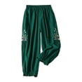 thumbnail image 3 of WILLBEST Pantalones Casuales para Mujer: Pantalones Harén Holgados de Nueve Puntos con Bolsillo de Encaje Bordado de Verano para Un Estilo y Comodidad Sin Esfuerzo. Grande, 3 of 3