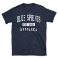thumbnail image 1 of Blue Springs Nebraska Classic Established Men's Cotton T-Shirt, 1 of 1