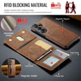 thumbnail image 5 of MAGKING Case For Samsung Galaxy A57 5G, RFID Blocking, PU Leather,Compatible With MagSafe Detachable 2 In 1 Wallet With Multi-Card Slots,Magnetic Protective Cover,Brown,For Galaxy A57 (5G), 5 of 8