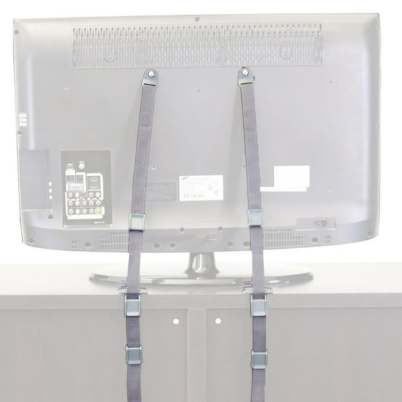 Qdos 2-in-1 Anti-Tip TV Straps - Grey