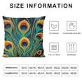 thumbnail image 5 of Patifu Peacock Feathers Pillow Covers  colorful bird feather tropical animal peacock  Throw Pillow Cases Cushion Covers for Bedroom,Sofa,Couch 22x22in, 5 of 5