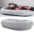 thumbnail image 1 of Cama Grande Para Perro Humano, Funda Extraíble Lavable, Y Evita Resbalones, Con Bolsillo, Gris Degradado, Diseño Ergonómico, Antideslizante, Escenario De Uso, Sala De, 1 of 7