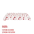 thumbnail image 3 of Yhmxh Valentine's Day Tablecloth Rectangle Red Love Heart Table Cloth, Waterproof & Disposable Plastic Table Covers for Valentine's Day Party Supplies Picnic Dinner Decor,108 x 54 Inch, 3 of 4