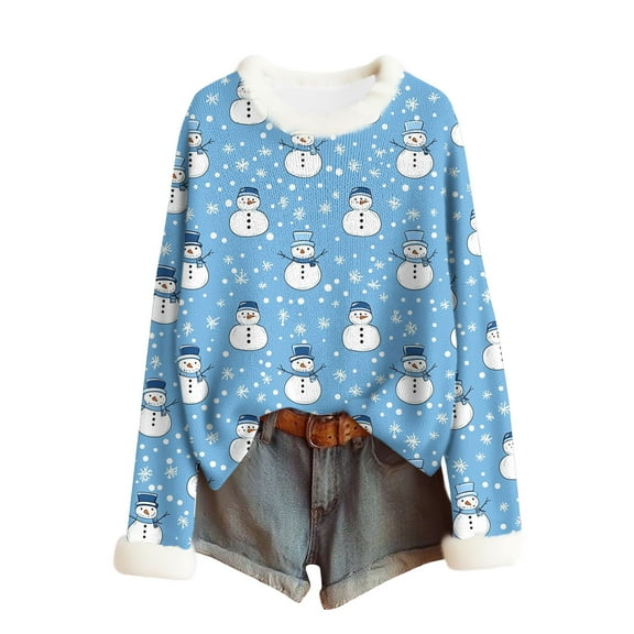 Christmas Sweatshirts for Women Sweatshirt Pullover Fashion Hoodies & Sweatshirts Plus Size Long Sleeve Fall Tops 2025