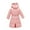 Pink, variant on Girls Puffer Coat Mid Length Hooded Tunic Down Jacket Long Sleeve Thicken Warm Winter Overcoat with Pockets (12 Years, Wine)