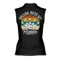thumbnail image 3 of Custom Retro Vibe Rolling With My Homies Bowling Women Sleeveless Polo XS-4XL, 3 of 5