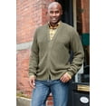 thumbnail image 3 of KingSize Men's Big & Tall Shaker Knit V-Neck Cardigan Sweater, 3 of 4