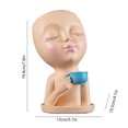 thumbnail image 3 of Jarrón de resina para café y niña, regalo de vacaciones, florero artístico con cabeza humana, decoración del hogar para patio Ndcxsfigh  Libre de BPA, 3 of 7