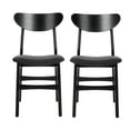 thumbnail image 3 of SAFAVIEH Lucca Retro Farmhouse Dining Chair, Black/Cushion, Set of 2, 3 of 13
