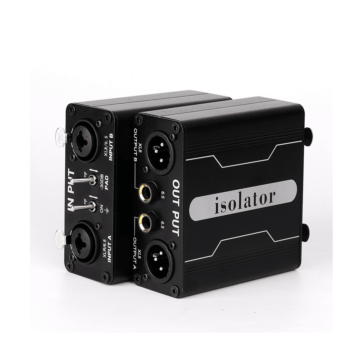 GX200 Audio Isolator Dual-Channel 6.5 XLR Mixer Audio Isolator Current Sound Noise Mixer Microphone Common Ground Filter