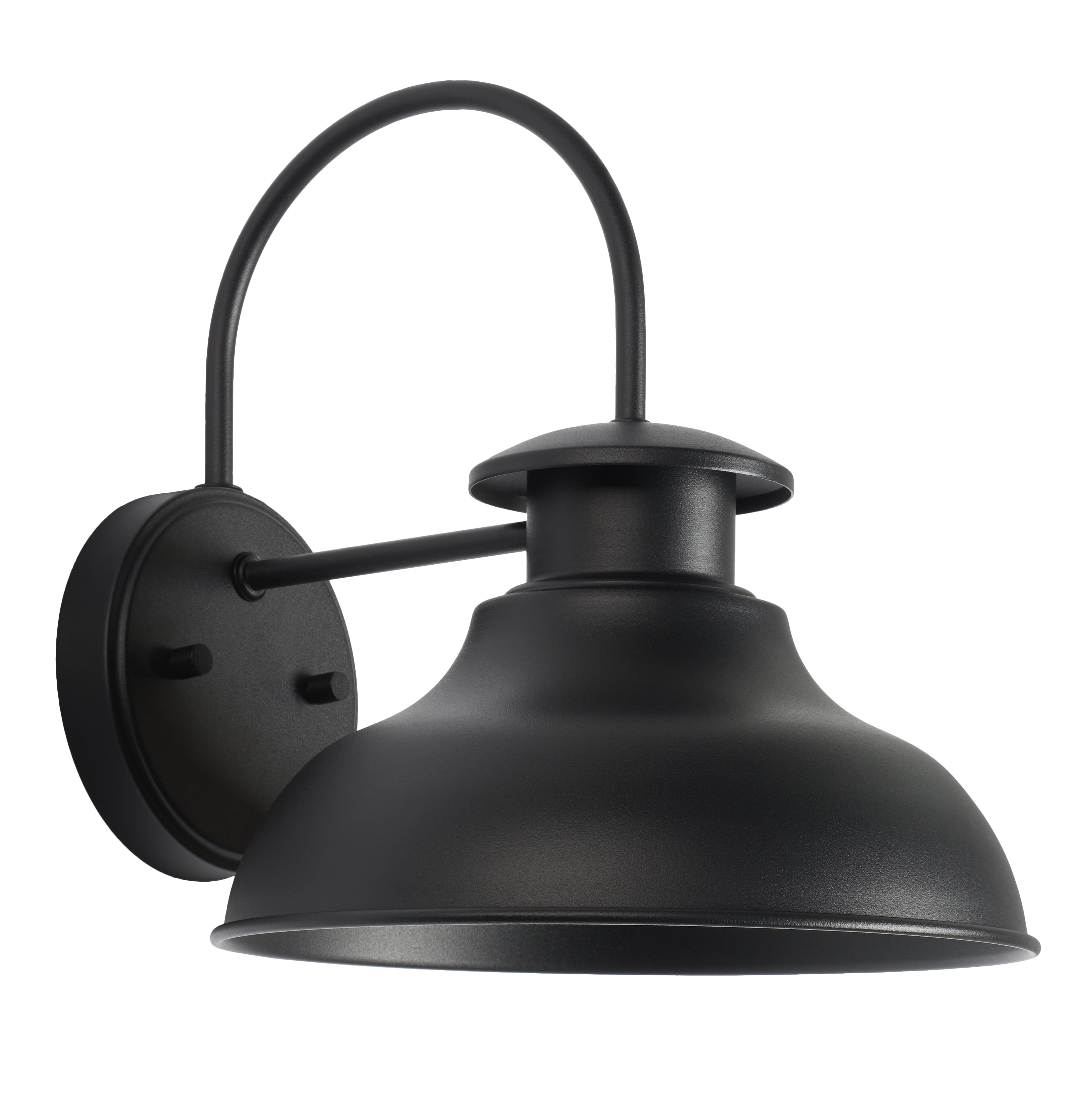 SAFAVIEH Linden 2-Light A19 Black Steel Wall Sconce with Black Shade, Set of 2