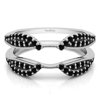 TwoBirch 0.56 Ct. Cathedral Infinity Ring Guard Enhancer In 10k Solid Gold and Black Diamonds
