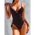 thumbnail image 1 of Womens Sexy One Piece Swimsuit Lace-Up Side Underwire Bathing Suits, 1 of 6