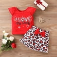thumbnail image 2 of Cathalem Ensemble 2 Pcs pour Fille Vêtements d'Été pour Enfants, Rouge 3 Ans, 2 of 5
