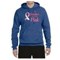 thumbnail image 2 of In October We Wear Pink Awareness Unisex Graphic Hoodie Sweatshirt, Vintage Heather Blue, X-Large, 2 of 3